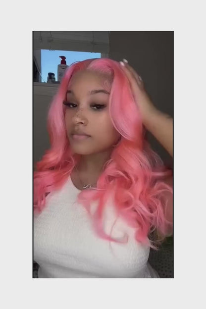 30 Inch Pink Lace Front Wig Human Hair 13x6 Water Wave Hd Lace Frontal Wig For Women Body Wave Brazilian Light Pink Colored Wigs