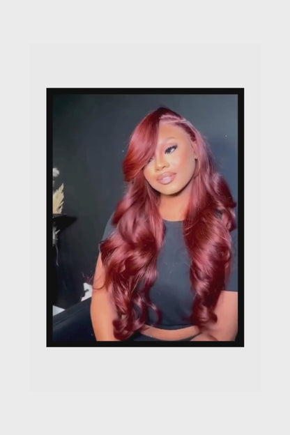 Body Wave Wig – 13x4 HD Lace – Reddish Brown – Lead Role