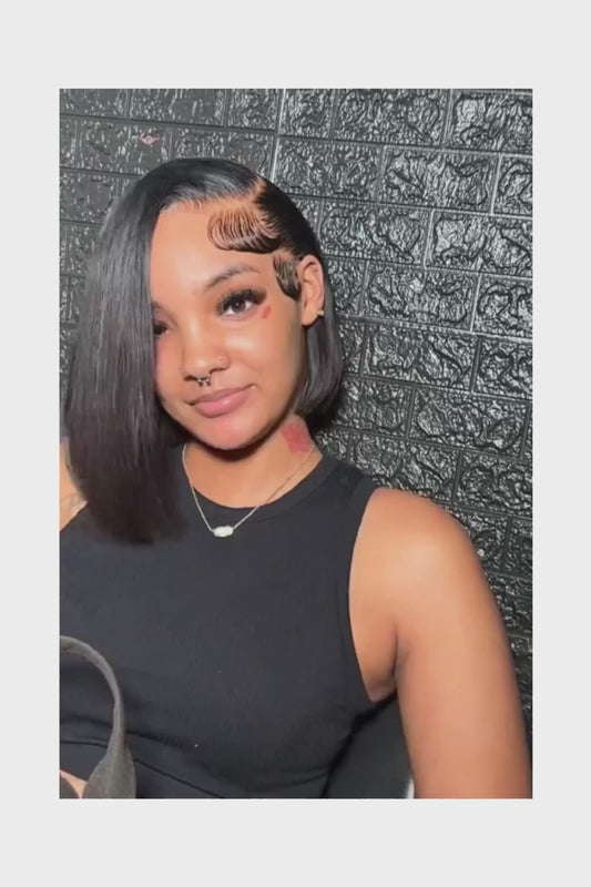 Bone Straight Bob Wig HD Lace 13x4 – Natural 1B – Laid Flow