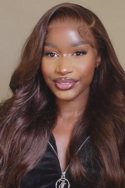 Wig Body Wave HD Lace 13x4 – Chocolate Brown – Glow Cocoa