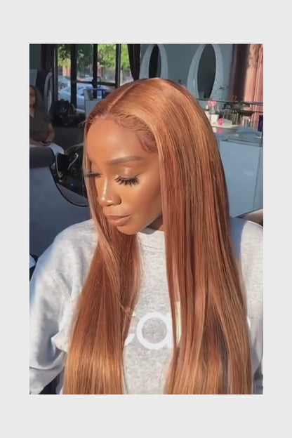 Ginger Blonde Wig – Straight, HD Lace 13x6, Spice Route Sleek