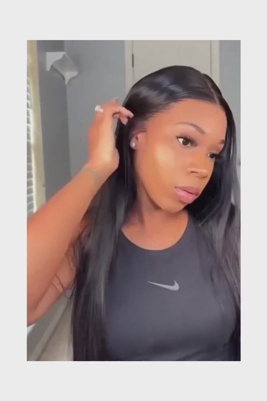 Glueless Wigs Human Hair Ready To Wear Bone Straight Lace Front Wigs Human Hair 4x4 5x5 Pre Cut Hd Lace Closure Wigs For Women