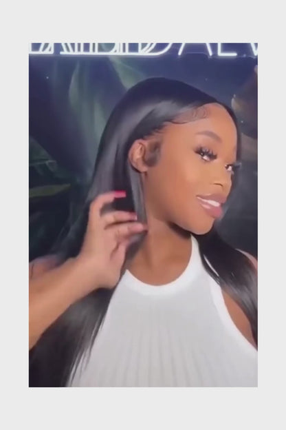 Wig Straight HD Lace 13x6 – Natural Black – Sleek Signal