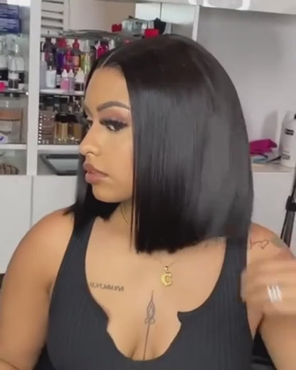 Bob Wig – 13x4 HD Lace – Natural Black – Precision Cut