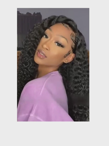 Loose Deep Wave Wig – HD Lace 13x4 – Natural Black – Deep Current