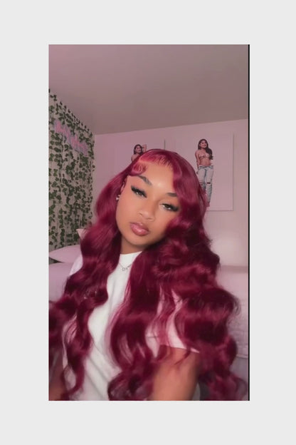 Body Wave Wig – 13x4 Transparent Lace – 99J – Royal Voltage