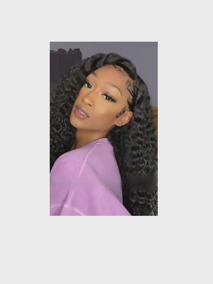 Loose Deep Wave Wig – HD Lace 13x4 – Natural Black – Deep Current