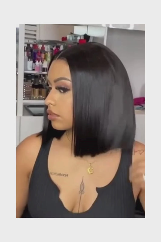 Bone Straight Bob 13x6 HD – 1B Natural – Sharp Chic