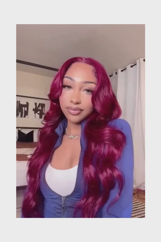 BODY WAVE – BURGUNDY SLAY – 13X4/13X6 LACE FRONT