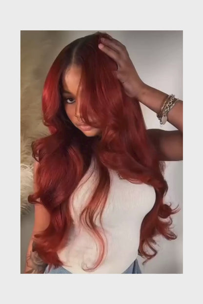 Body Wave Wig – 13x6 HD Lace – Reddish Brown – Soft Slay