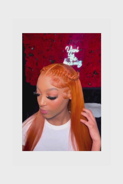 Straight Wig HD Lace – Ginger – Ginger Fire