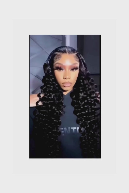 30 Inch Loose Deep Wave Frontal Wig Human Hair 13x4 Curly Lace Front Wig Transparent HD Lace Water Wigs 180 Density Brazilian