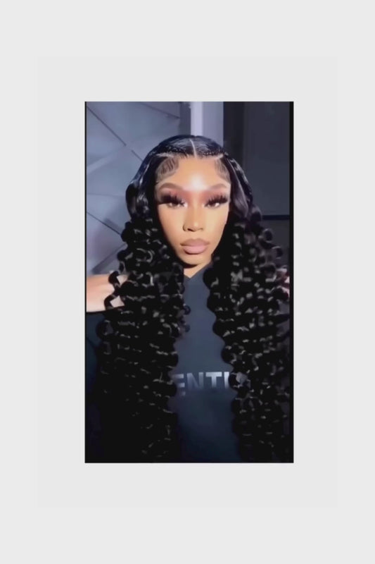 30 Inch Loose Deep Wave Frontal Wig Human Hair 13x4 Curly Lace Front Wig Transparent HD Lace Water Wigs 180 Density Brazilian