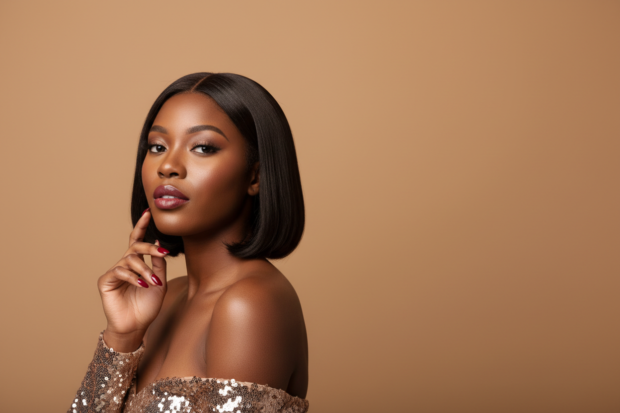 Woman positioned extremely low with maximum headroom